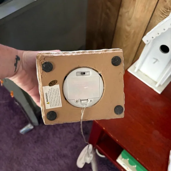 NWT-Gingerbread House Holiday Decoration - Brown and Pink - Picture 9 of 16